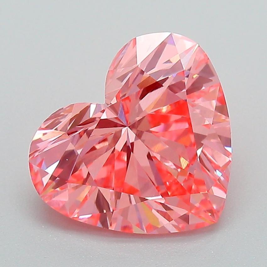 2.71 Ct. Fancy Vivid Pink Heart Lab Grown Diamond