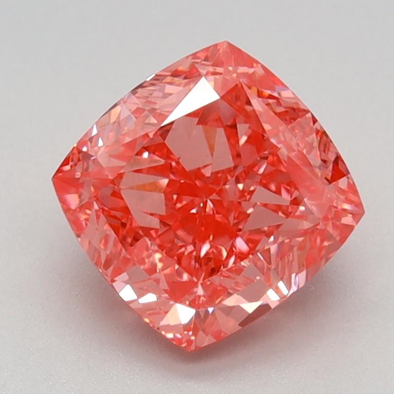 1.63 Ct. Fancy Vivid Pink Cushion Lab Grown Diamond