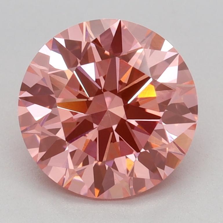 1.52 Ct. Fancy Vivid Pink Round Lab Grown Diamond