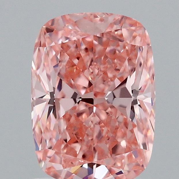 1.52 Ct. Fancy Vivid Pink Cushion Lab Grown Diamond