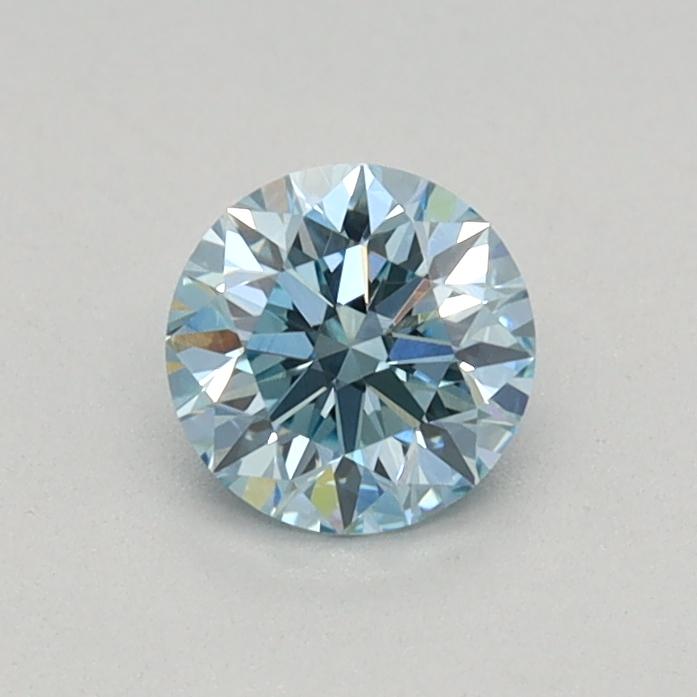 0.32 Ct. Fancy Vivid Blue Round Lab Grown Diamond