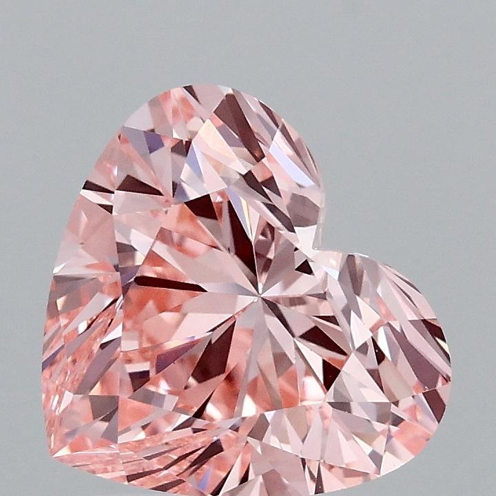 2.04 Ct. Fancy Vivid Pink Heart Lab Grown Diamond