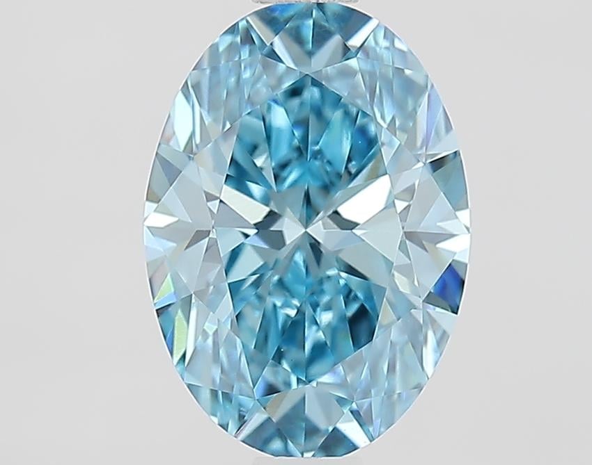 1.64 Ct. Fancy Vivid Blue Oval Lab Grown Diamond