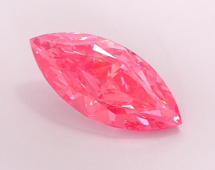 5.10 Ct. Fancy Vivid Pink Marquise Lab Grown Diamond