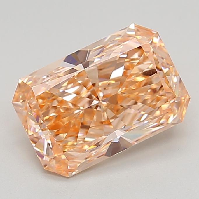 3.02 Ct. Fancy Vivid Pinkish Orange Radiant Lab Grown Diamond