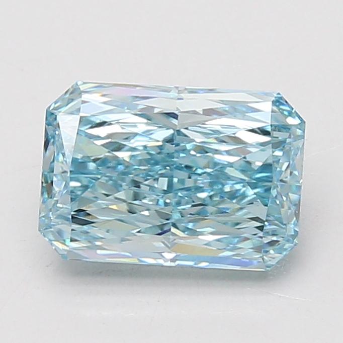 2.09 Ct. Fancy Vivid Greenish Blue Radiant Lab Grown Diamond