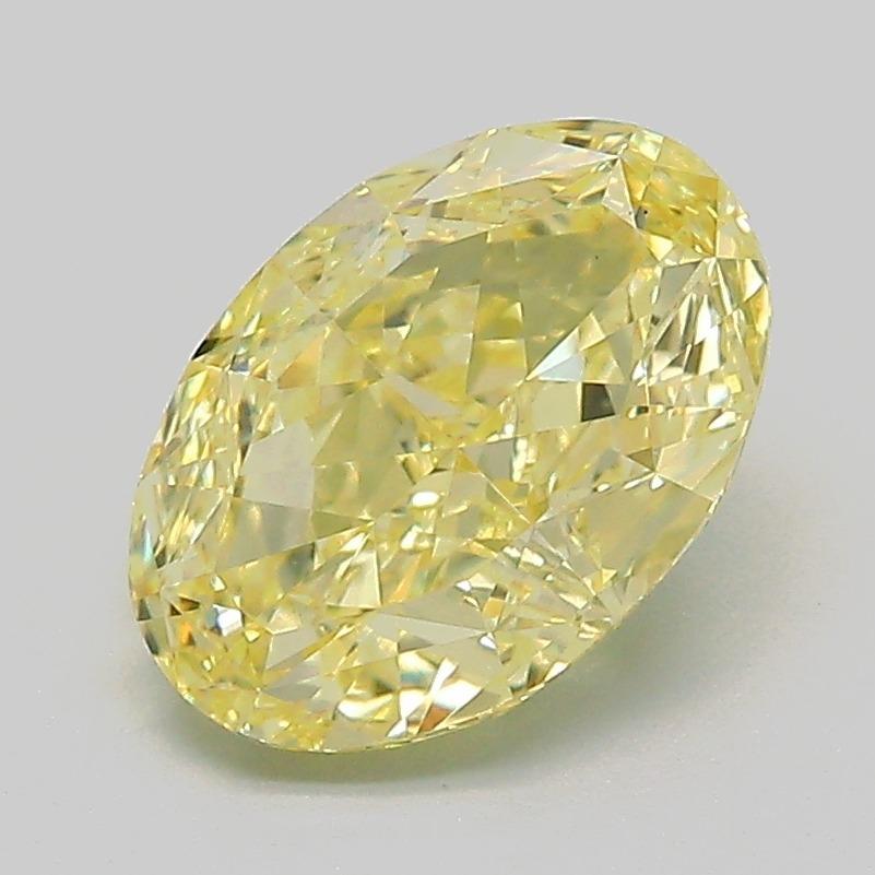 2.04 Ct. Fancy Intense Yellow Oval Lab Grown Diamond