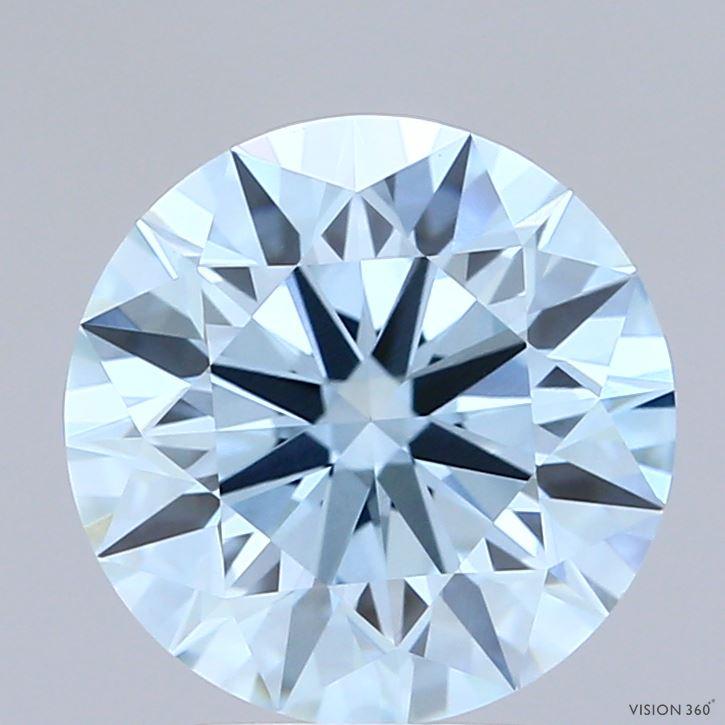3.04 Ct. Fancy Vivid Blue Round Lab Grown Diamond