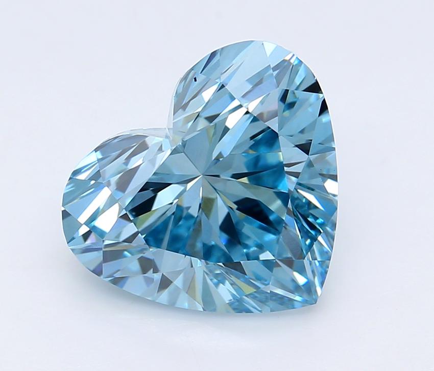 4.00 Ct. Fancy Vivid  Blue Heart Lab Grown Diamond