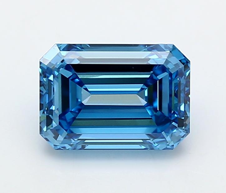 2.55 Ct. Fancy Vivid  Blue Emerald Lab Grown Diamond