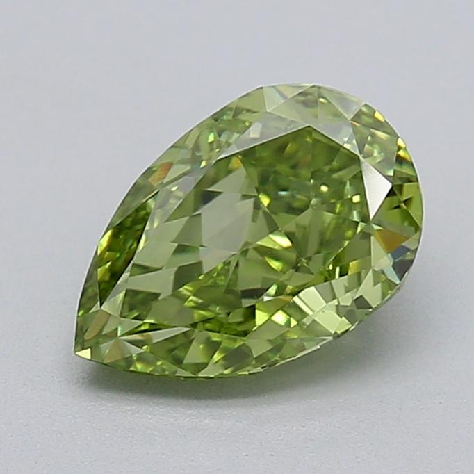 1.00 Ct. Fancy Vivid  Green Pear Lab Grown Diamond