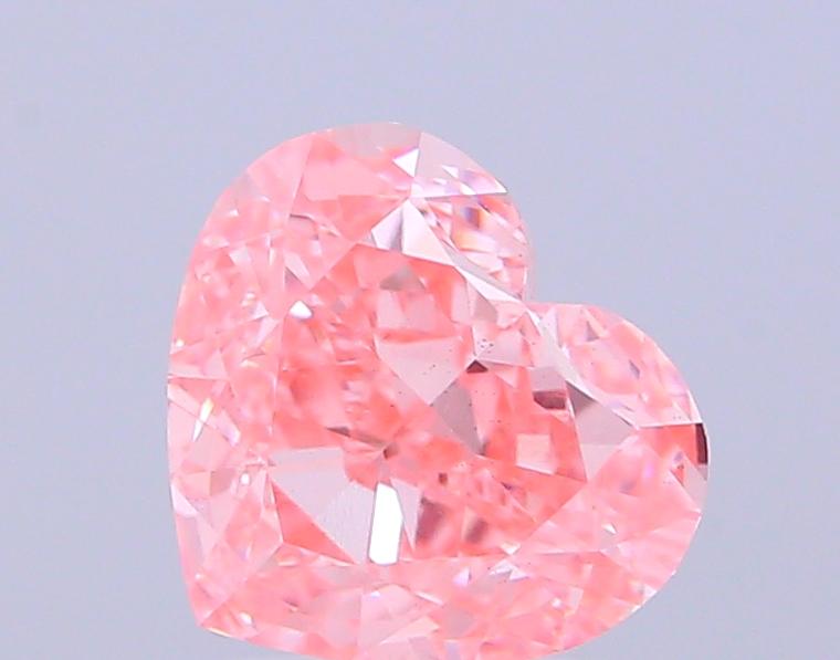 2.57 Ct. Fancy Vivid  Pink Heart Lab Grown Diamond