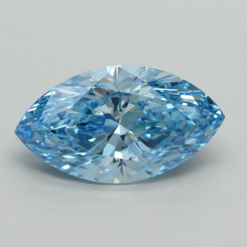 3.02 Ct. Fancy Vivid Blue Marquise Lab Grown Diamond