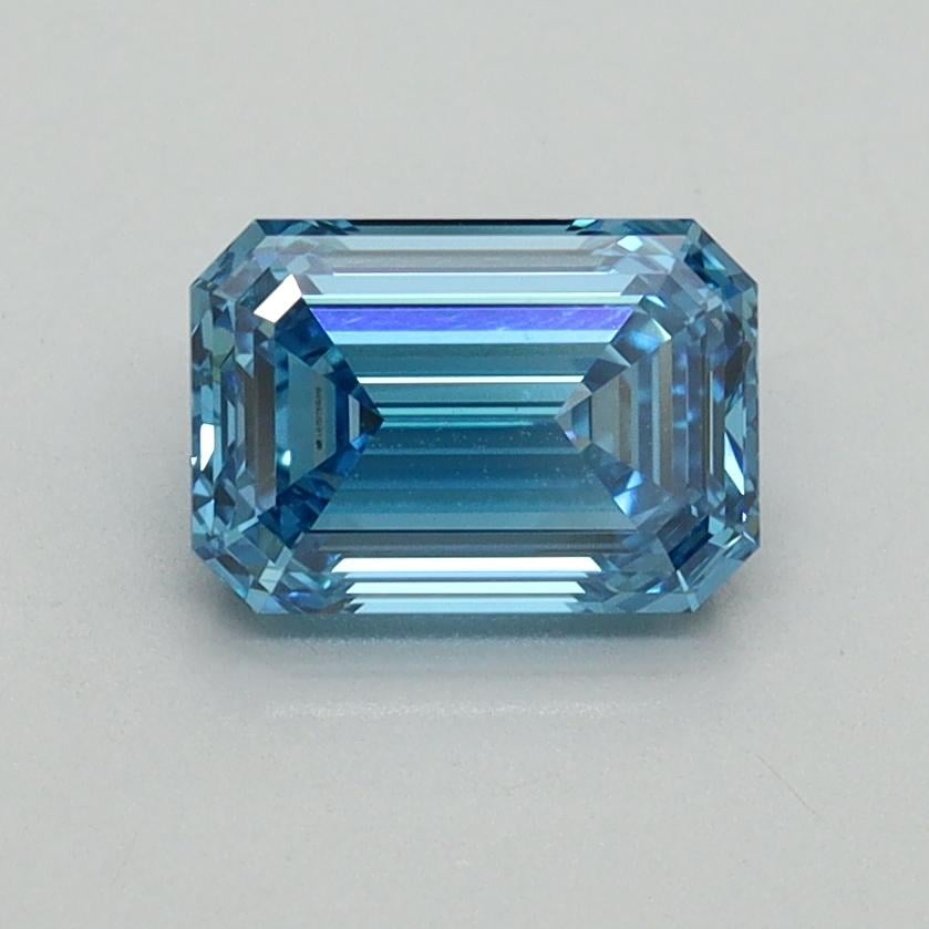 1.11 Ct. Fancy Vivid Blue Emerald Lab Grown Diamond
