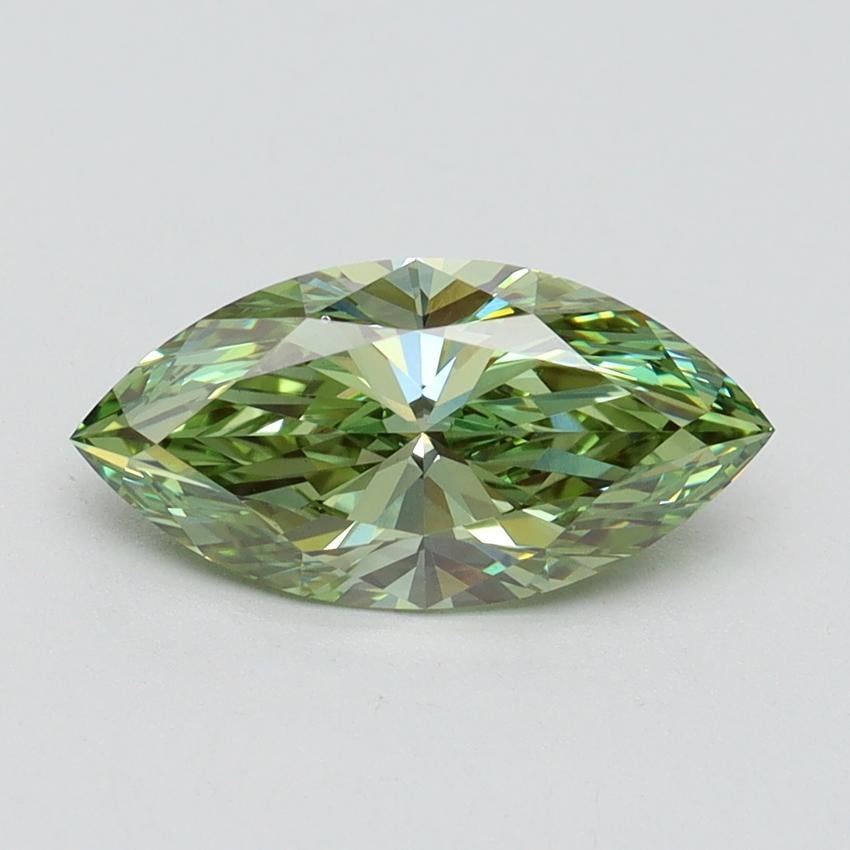 1.50 Ct. Fancy Vivid Green Marquise Lab Grown Diamond