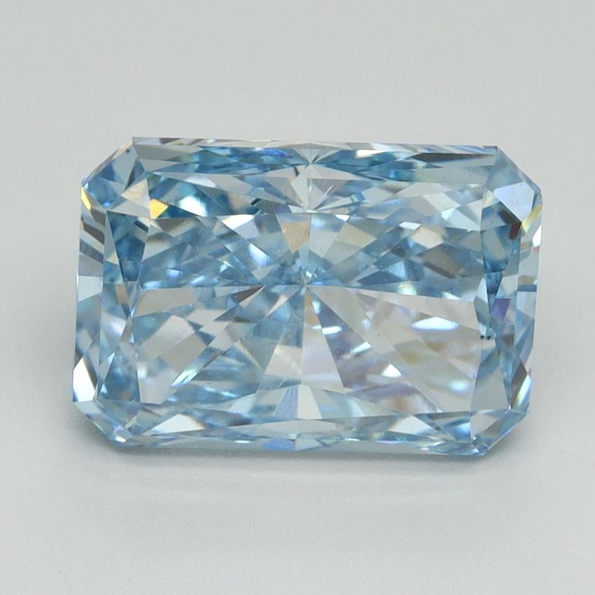 4.15 Ct. Fancy Vivid Blue Radiant Lab Grown Diamond