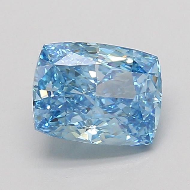 1.58 Ct. Fancy Vivid Blue Cushion Lab Grown Diamond