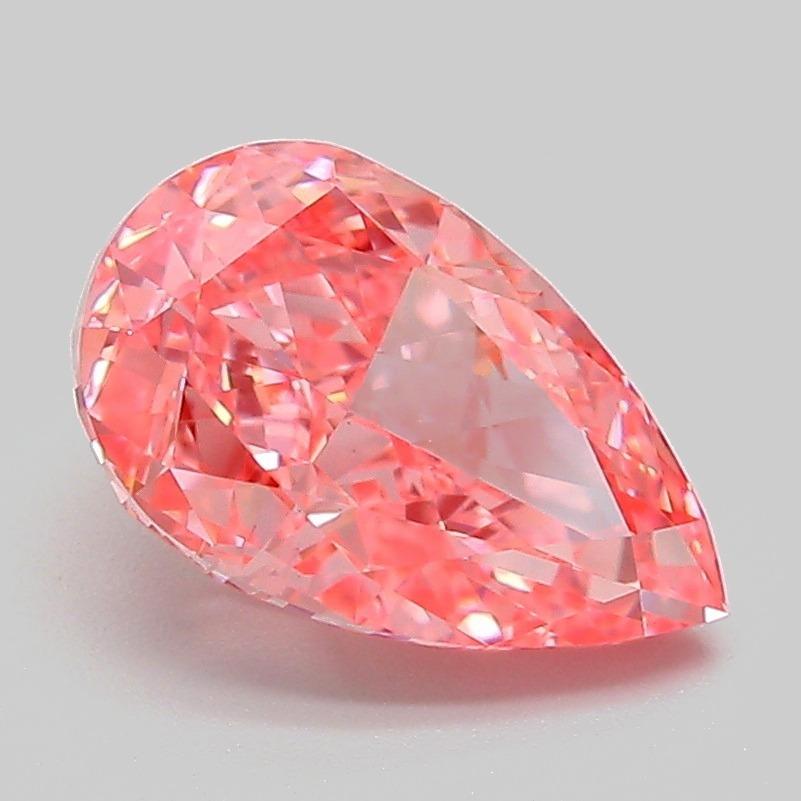 2.09 Ct. Fancy Vivid Pink Pear Lab Grown Diamond