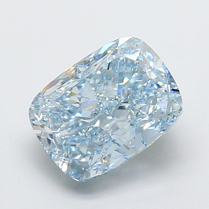 3.41 Ct. Fancy Intense  Blue Cushion Lab Grown Diamond