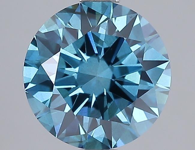 1.55 Ct. Fancy Vivid Blue Round Lab Grown Diamond
