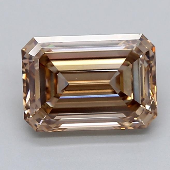3.02 Ct. Light  Brown Emerald Lab Grown Diamond