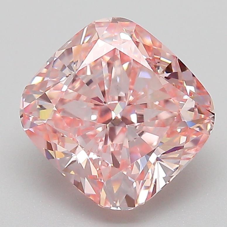 2.75 Ct. Fancy Vivid  Pink Cushion Lab Grown Diamond