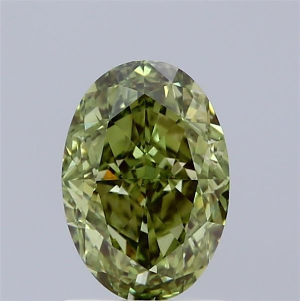 1.63 Ct. Fancy Vivid Green Oval Lab Grown Diamond