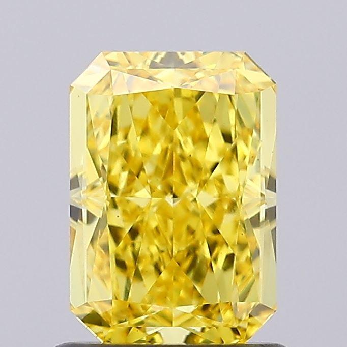 1.28 Ct. Fancy Vivid Yellow Radiant Lab Grown Diamond