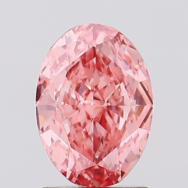 1.54 Ct. Fancy Vivid Pink Oval Lab Grown Diamond