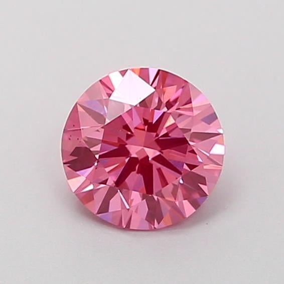 0.51 Ct. Fancy Vivid Pink Round Lab Grown Diamond