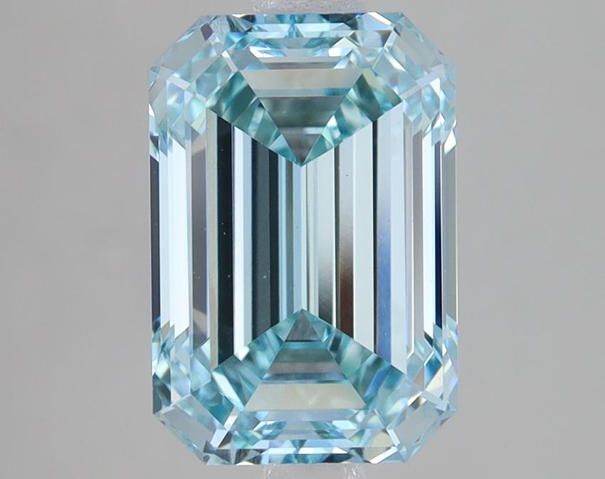2.84 Ct. Fancy Intense Blue Green Emerald Lab Grown Diamond