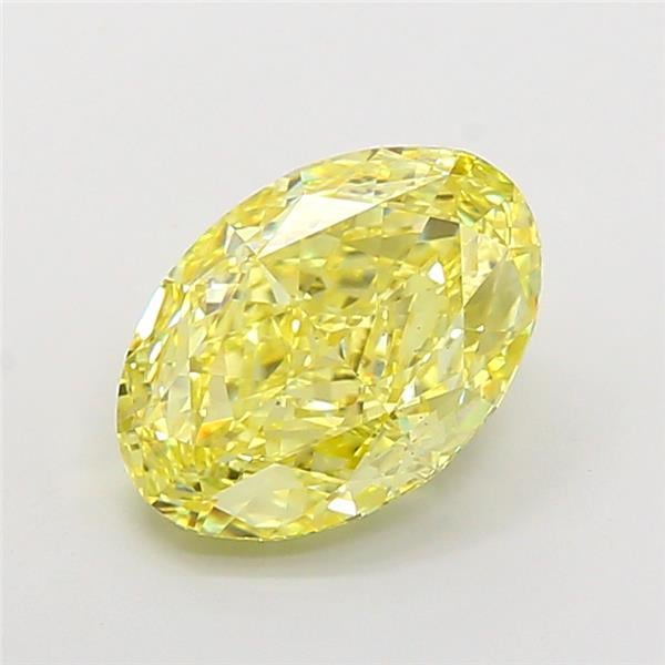 3.59 Ct. Fancy Intense Yellow Oval Lab Grown Diamond