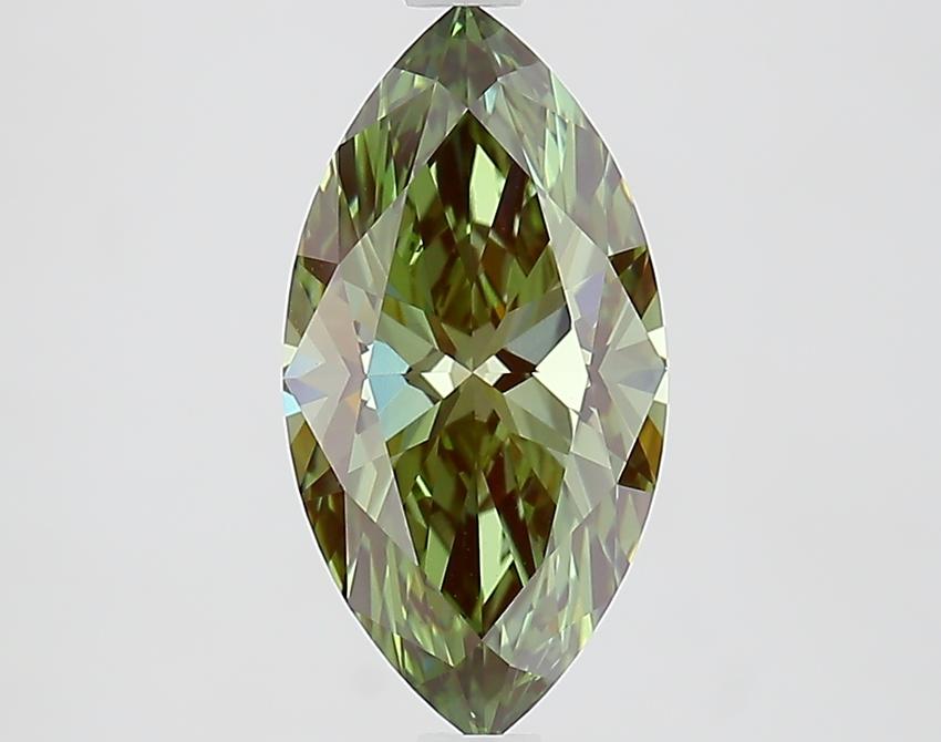 1.96 Ct. Fancy Vivid Green Marquise Lab Grown Diamond