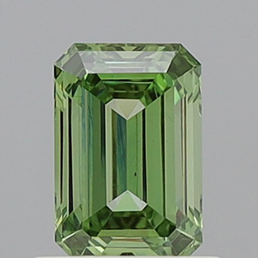 0.90 Ct. Fancy Vivid Green Emerald Lab Grown Diamond