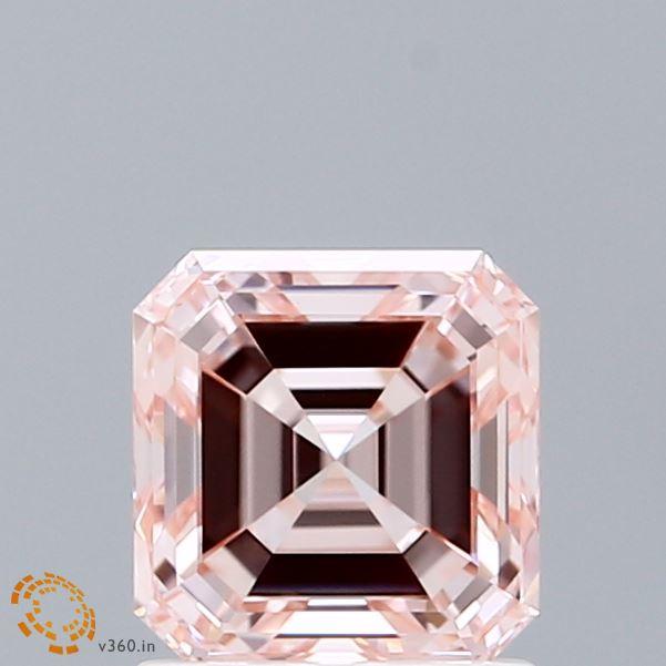 1.42 Ct. Fancy Intense Pink Asscher Lab Grown Diamond