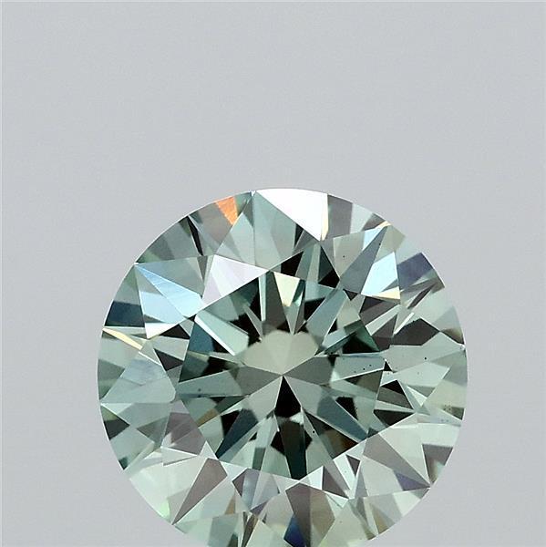 1.95 Ct. Fancy Vivid Green Round Lab Grown Diamond