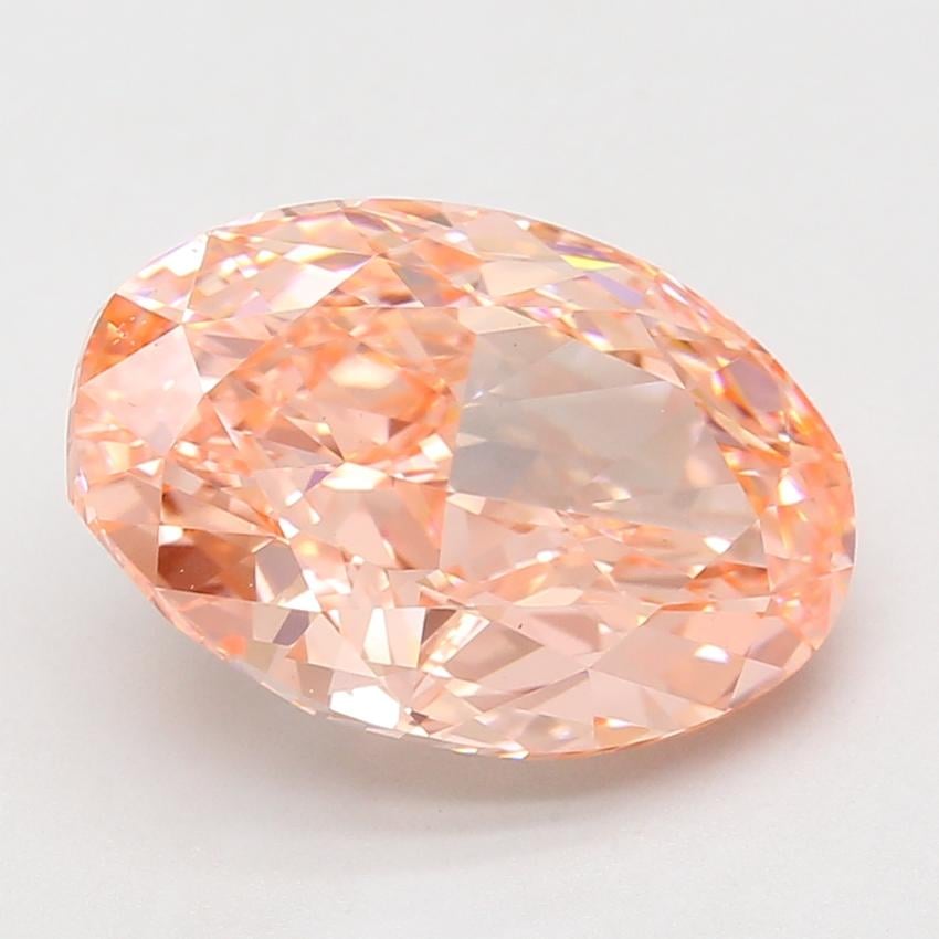 7.09 Ct. Fancy Vivid Pink Oval Lab Grown Diamond