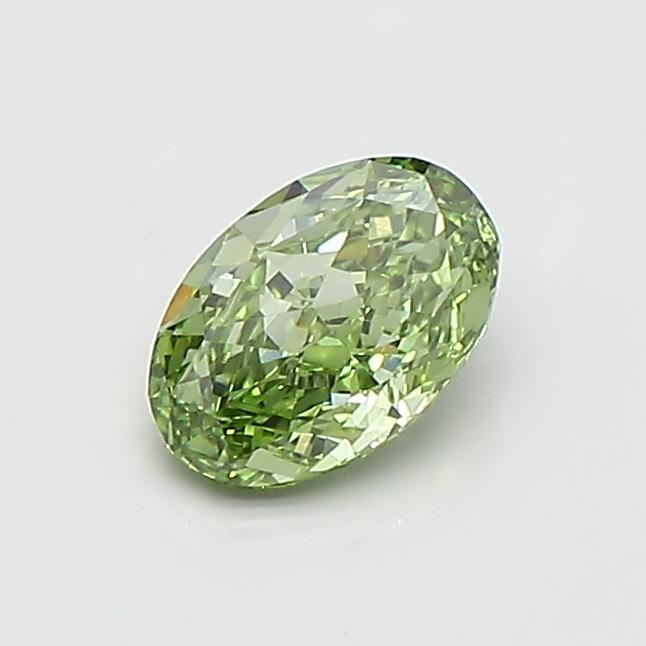0.50 Ct. Fancy Vivid  Green Oval Lab Grown Diamond