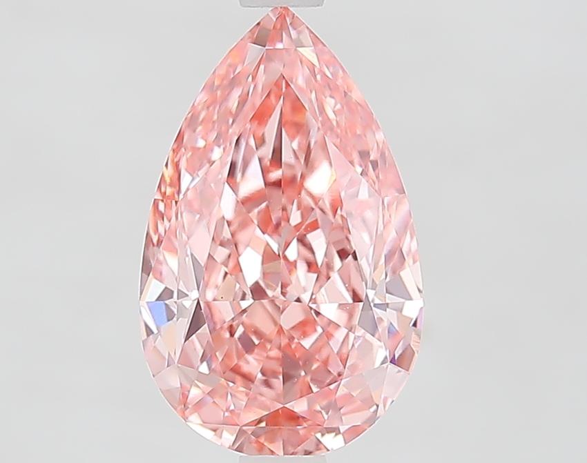2.59 Ct. Fancy Vivid Pink Pear Lab Grown Diamond