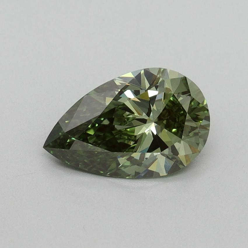 1.04 Ct. Fancy Vivid Green Pear Lab Grown Diamond