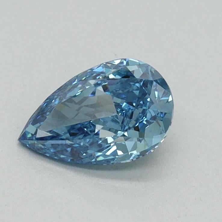 0.66 Ct. Fancy Vivid Blue Pear Lab Grown Diamond