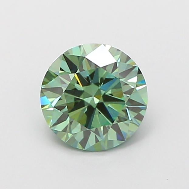 1.01 Ct. Fancy Vivid  Green Round Lab Grown Diamond