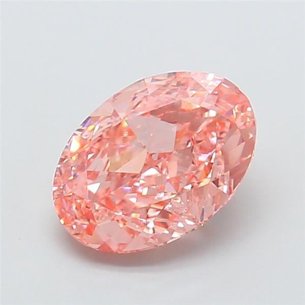 2.02 Ct. Fancy Vivid  Pink Oval Lab Grown Diamond