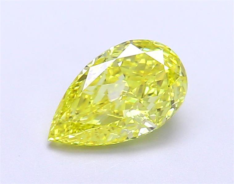 1.26 Ct. Fancy Vivid Yellow Pear Lab Grown Diamond