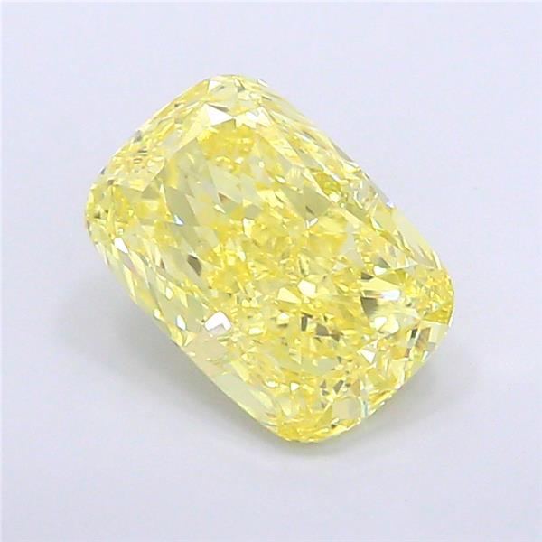 4.45 Ct. Fancy Intense  Yellow Cushion Lab Grown Diamond