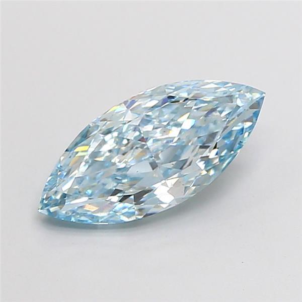 1.28 Ct. Fancy Vivid  Blue Marquise Lab Grown Diamond