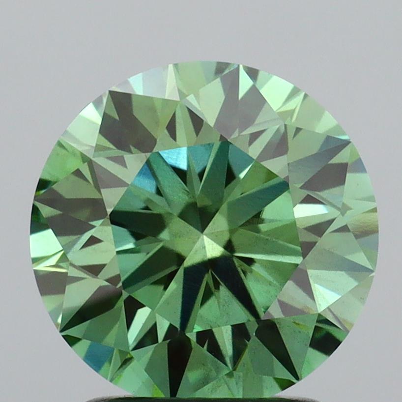 2.01 Ct. Fancy Vivid  Green Round Lab Grown Diamond