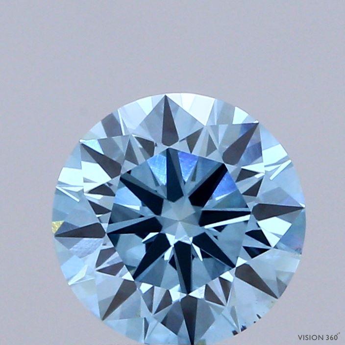 1.81 Ct. Fancy Vivid Blue Round Lab Grown Diamond