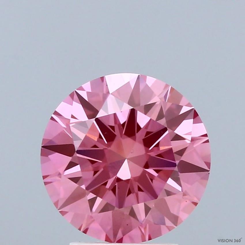 3.02 Ct. Fancy Vivid Pink Round Lab Grown Diamond