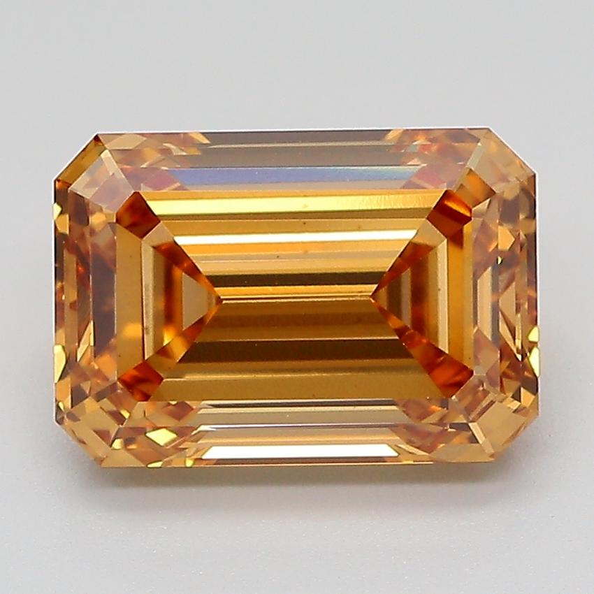 3.08 Ct. Fancy Light  Brown Emerald Lab Grown Diamond